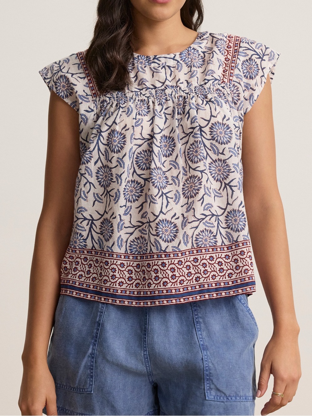 Selene Block-Print Top